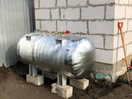 Наземный газгольдер 800 л с утеплением в Апрелевке
